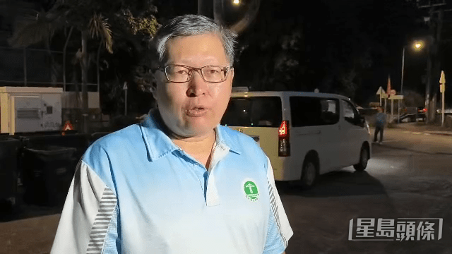 香港建造業總工會理事長周思傑趕到地盤了解情況。