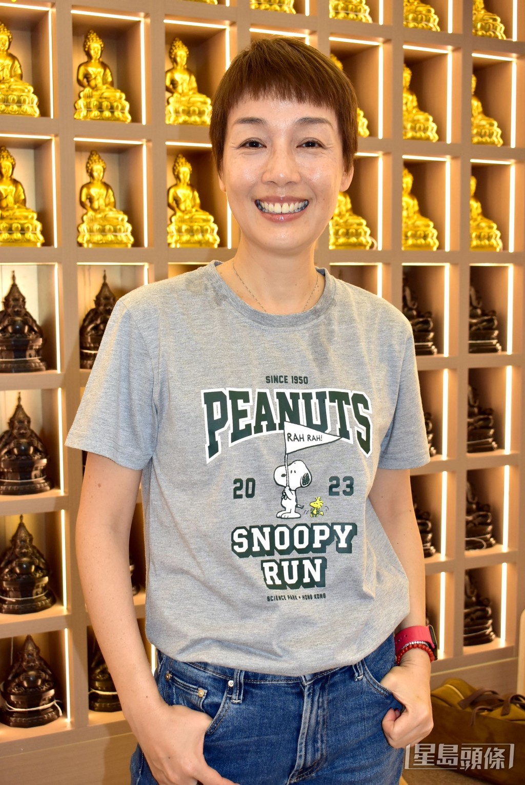 素颜的江美儀依然神采飛揚。