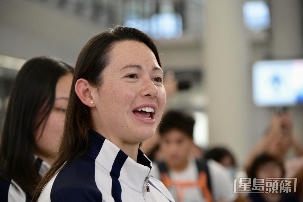 何詩蓓今日(6日)凱旋回港。蘇正謙攝