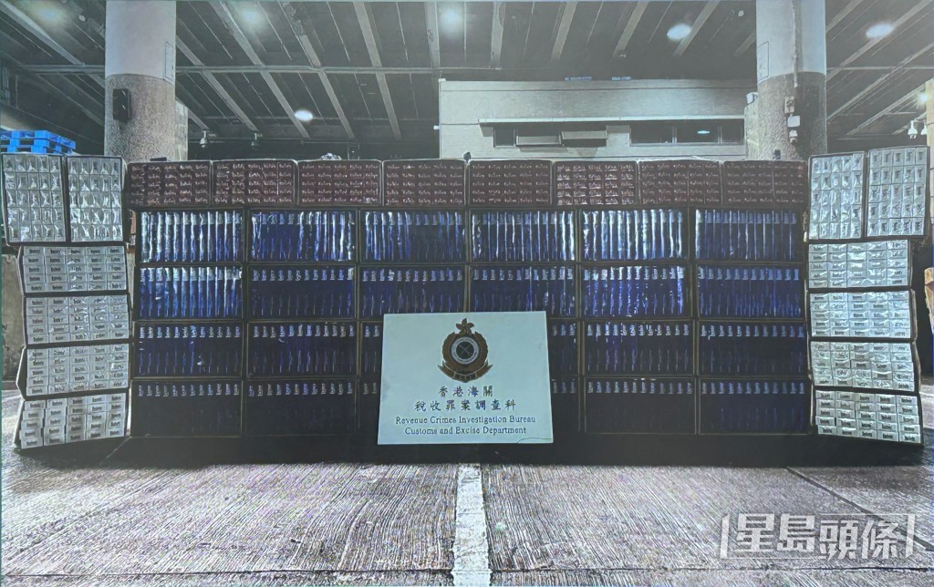 行動中檢獲私煙的市值逾3000萬元。