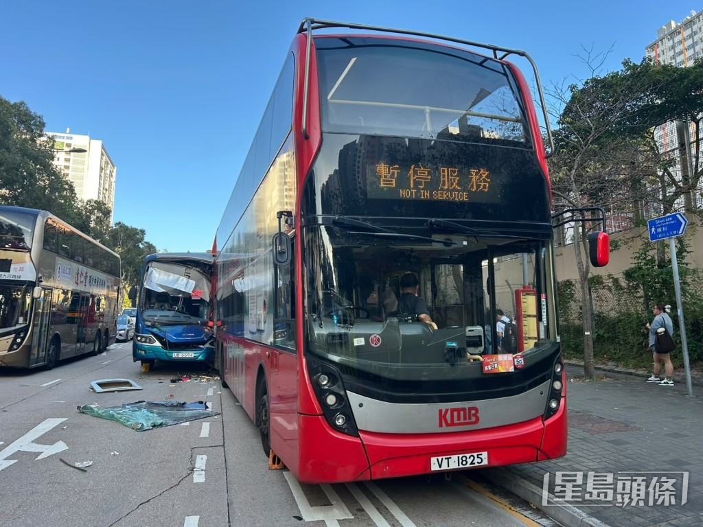 現場為牛池灣彩雲邨白虹樓對開一段新清水灣道。曾志恆攝