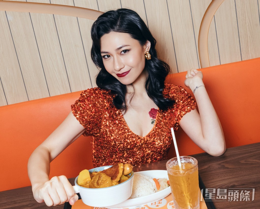 Kay自認是「肉食女」，她感恩可以將自己的廣告處女作獻出，更指是成就解鎖！