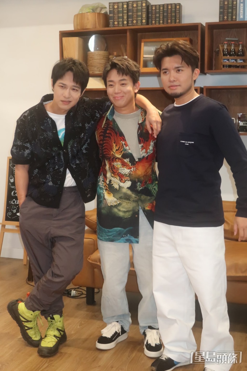 梁浩邦(左起)、岑珈其、許賢合作愉快。 梁浩邦(左起)、岑珈其、許賢合作愉快。