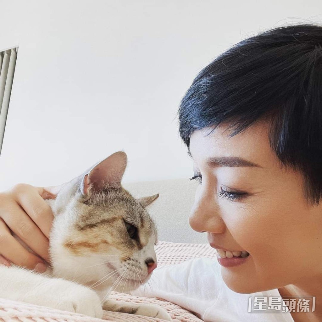 江美儀寄情小動物。 江美儀寄情小動物。