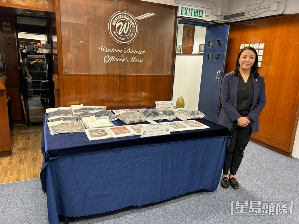 西區警區反三合會行動組高級偵緝督察梁頴嫈。 西區警區反三合會行動組高級偵緝督察梁頴嫈。