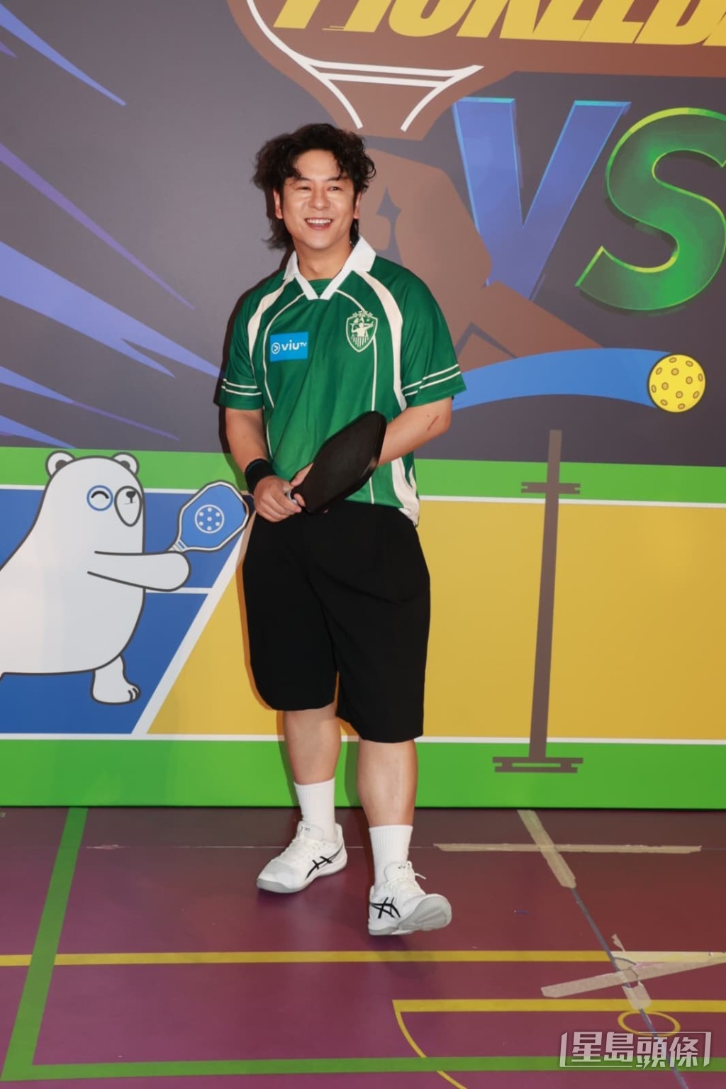 許廷鏗今日以隊長身份出席ViuTV新節目《公司！我要打 Pickleball》記者會。