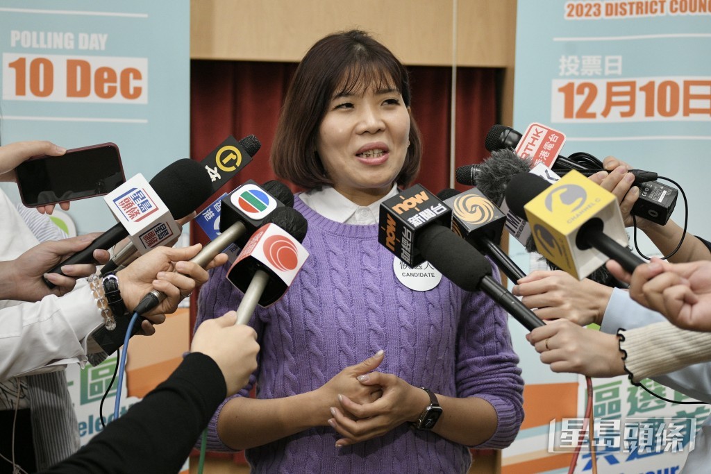李碧儀在灣仔區勝出。陳浩元攝