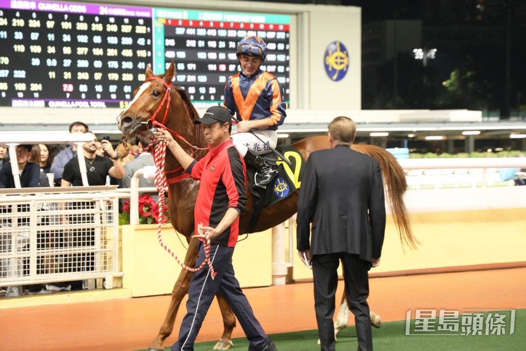 「福星小子」刚战由艾兆礼策骑,在谷草千二米赢得其在港首场头马。 「福星小子」刚战由艾兆礼策骑,在谷草千二米赢得其在港首场头马。