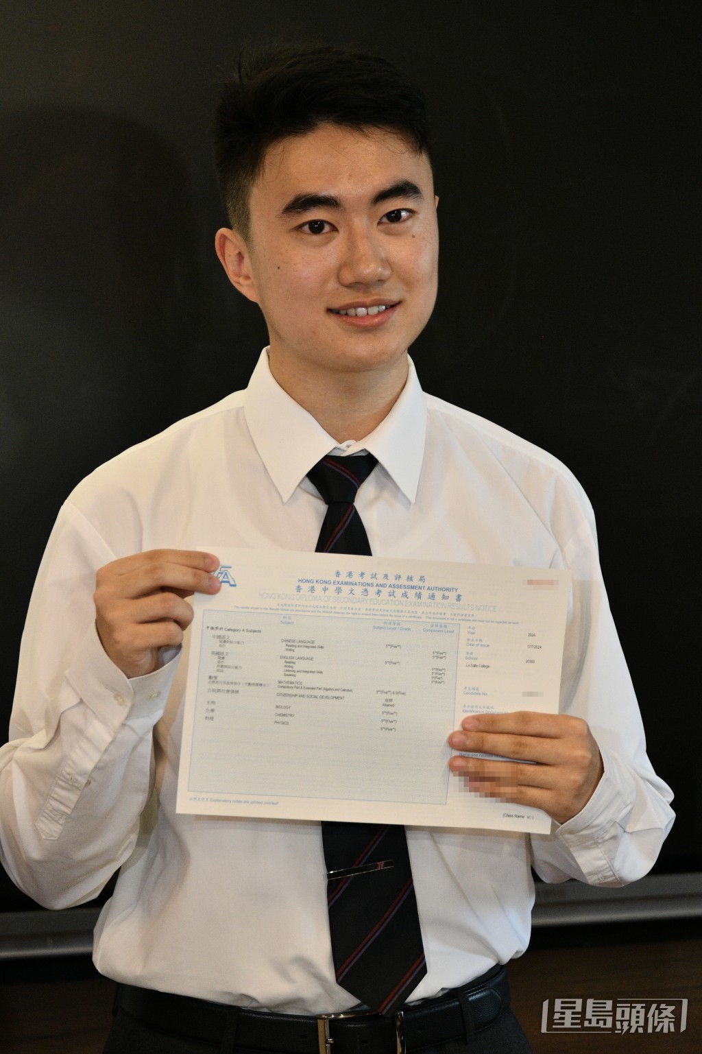 陳澤鋒則升讀中文大學內外全科醫學士課程。盧江球攝 陳澤鋒則升讀中文大學內外全科醫學士課程。盧江球攝