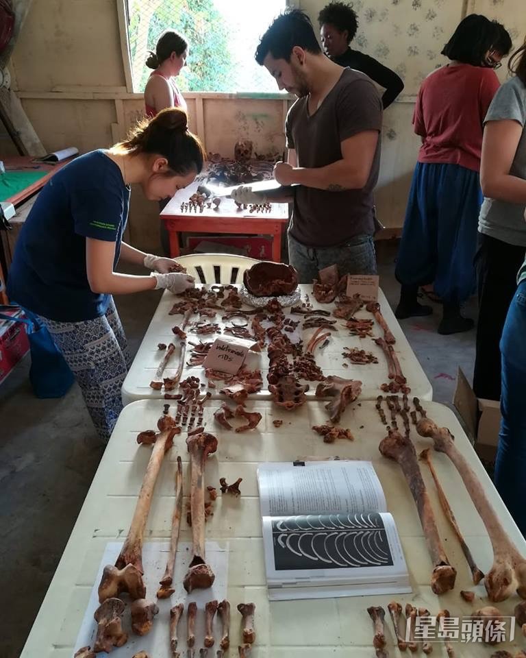 李衍蒨曾多次参与灾难与屠杀事件的骸骨辨认工作，追寻亡者身份。   受访者提供