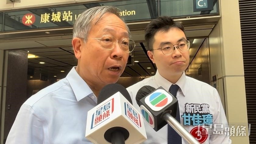 黎棟國表示今屆區議會競選十分激烈。郭穎彤攝