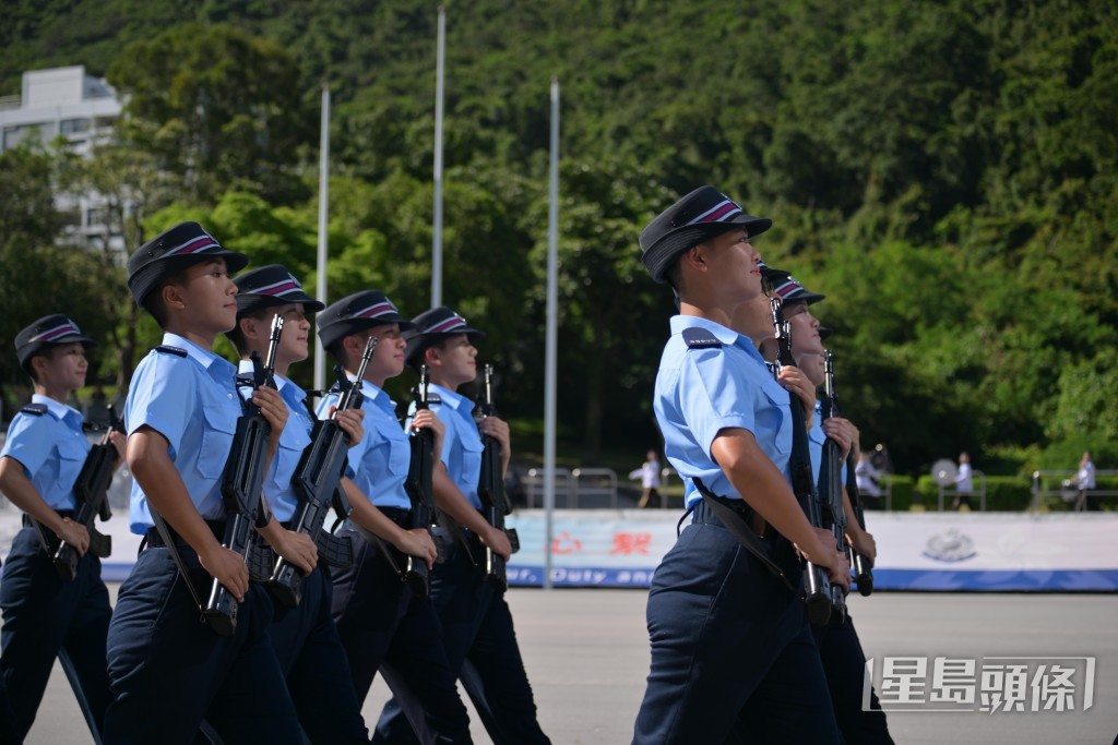 香港警察學院今日（11日）舉行結業會操。