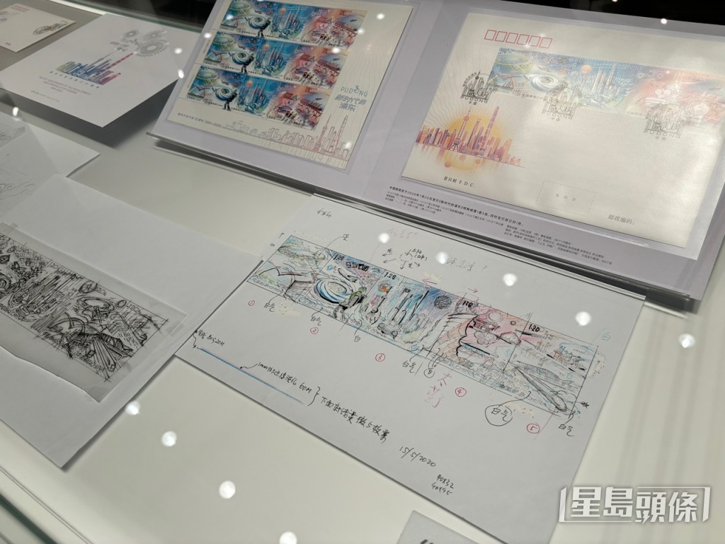 郵票設計手稿。脫芷晴攝