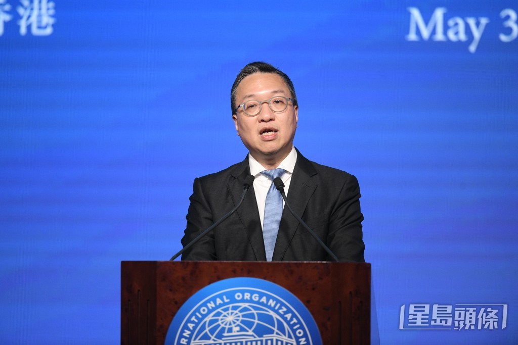 林定國表示，香港將持續深化與不同司法管轄區的法律合作。陳浩元攝