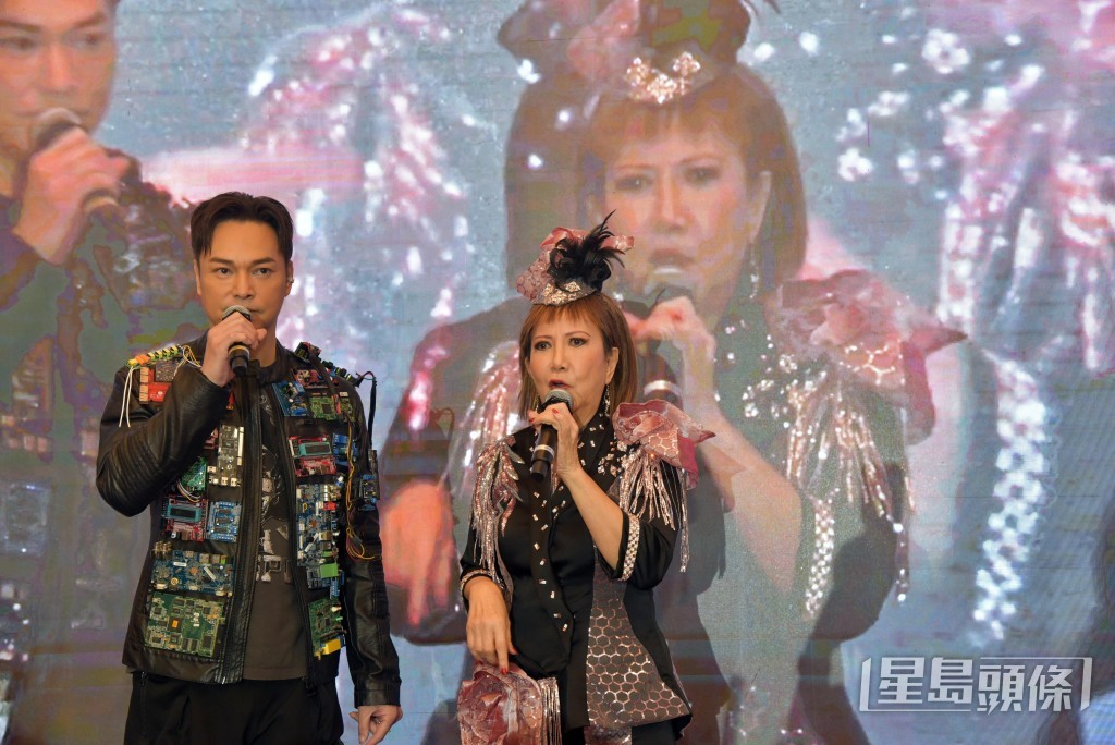 方俊、新加坡歌后麗莎落力演出。 方俊、新加坡歌后麗莎落力演出。