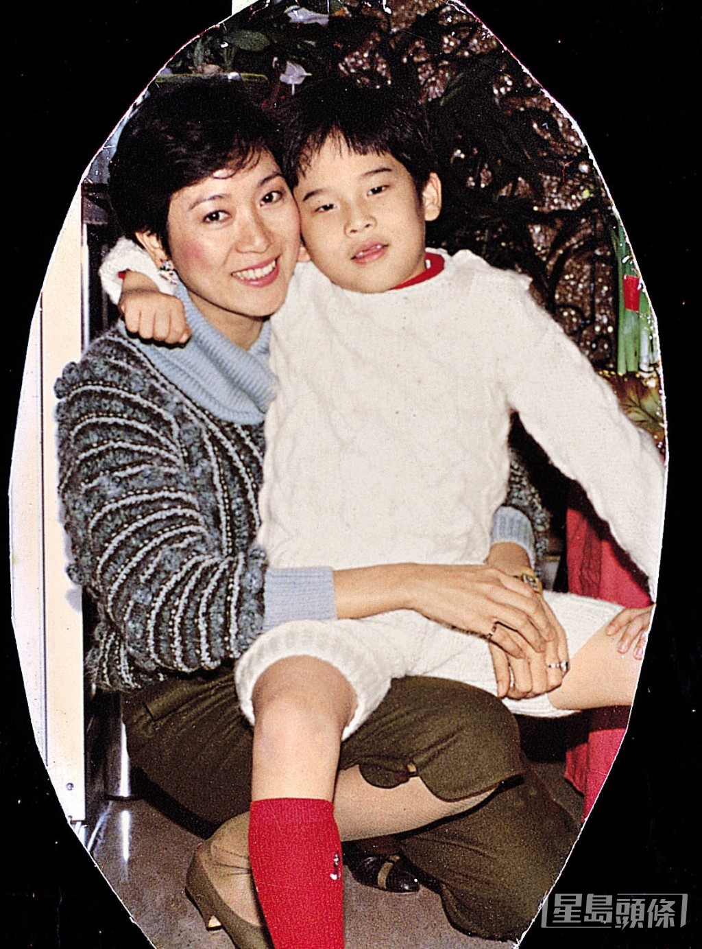 陈宝珠与杨占美于1974年结婚，并诞下一子杨天经（右），最终二人于1982年离婚。