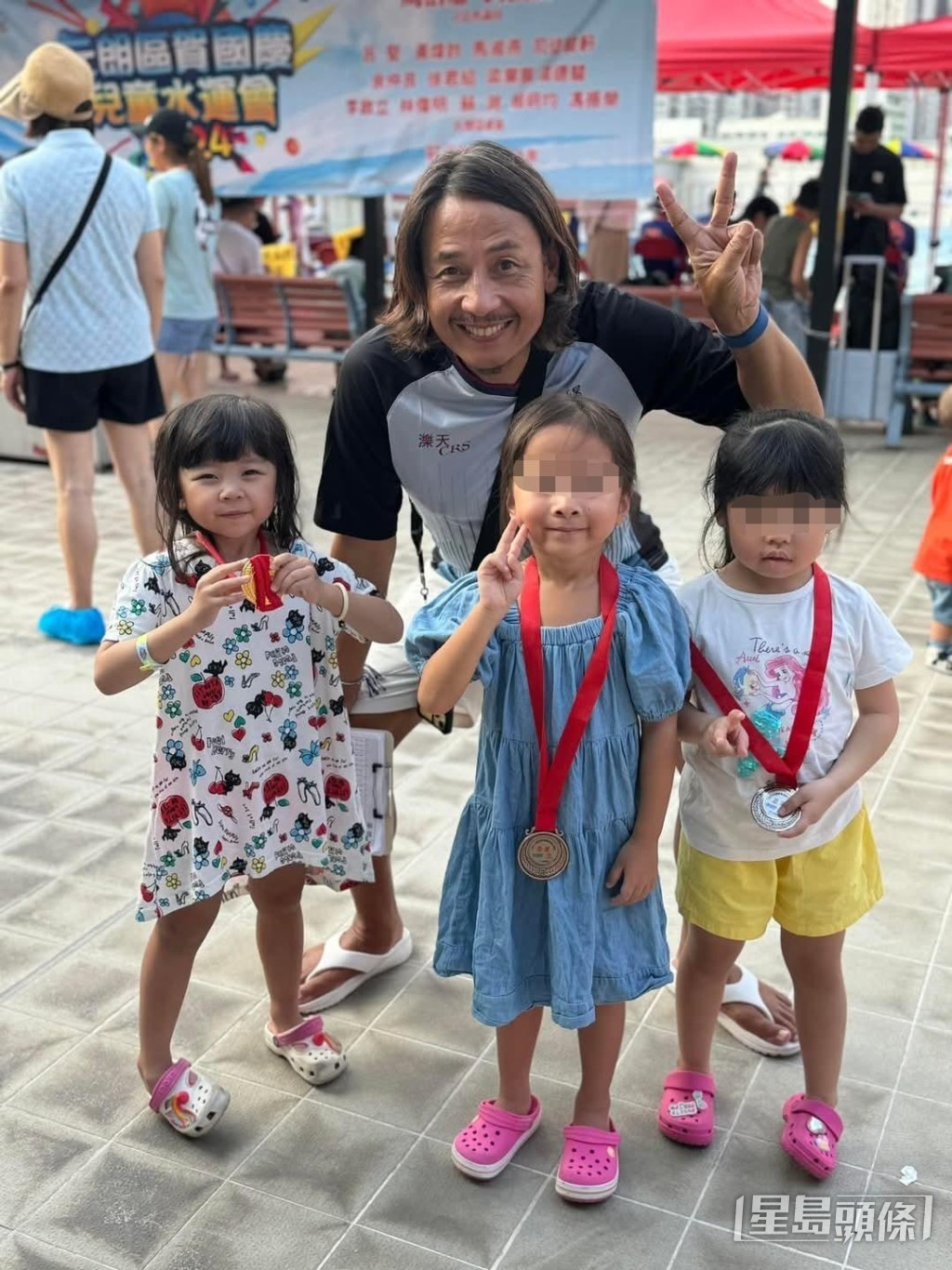 小黃妃參加兒童水運會。 小黃妃參加兒童水運會。