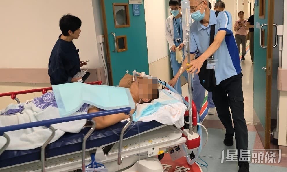 姓陳男工人經搶救後最終不治。 姓陳男工人經搶救後最終不治。