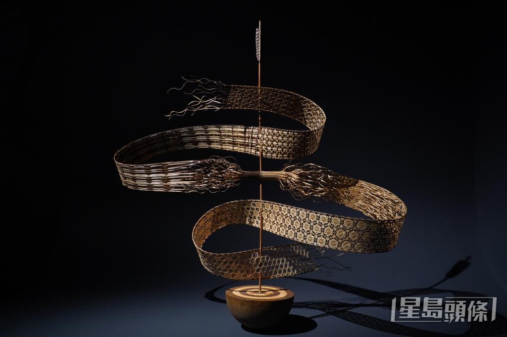 竹藝雕塑作品《箭一》。 竹藝雕塑作品《箭一》。