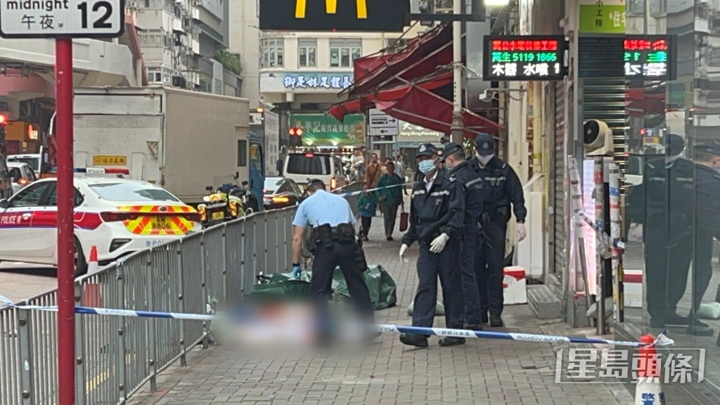 男子高處墮下當場不治。林思明攝 男子高處墮下當場不治。林思明攝