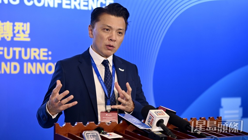 陳祖恒指關稅戰影響全世界,香港要探討如何製造穩定環境,並與其他國家合作,輸出高增值產品等。劉駿軒攝 陳祖恒指關稅戰影響全世界,香港要探討如何製造穩定環境,並與其他國家合作,輸出高增值產品等。劉駿軒攝