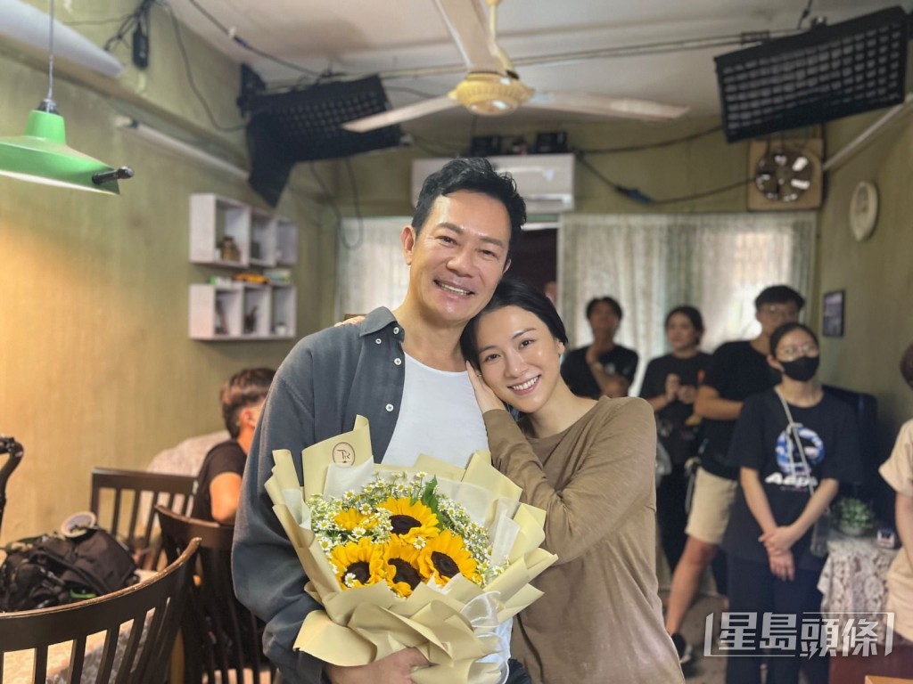 张兆辉、王敏奕拍惊栗电影《再生人》合作愉快。