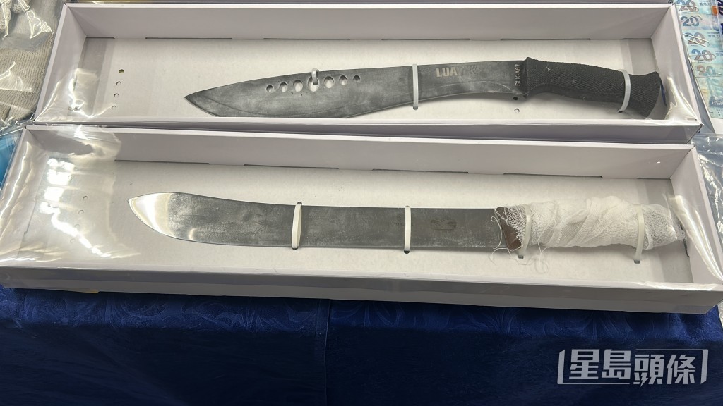 行動中檢獲的武器。