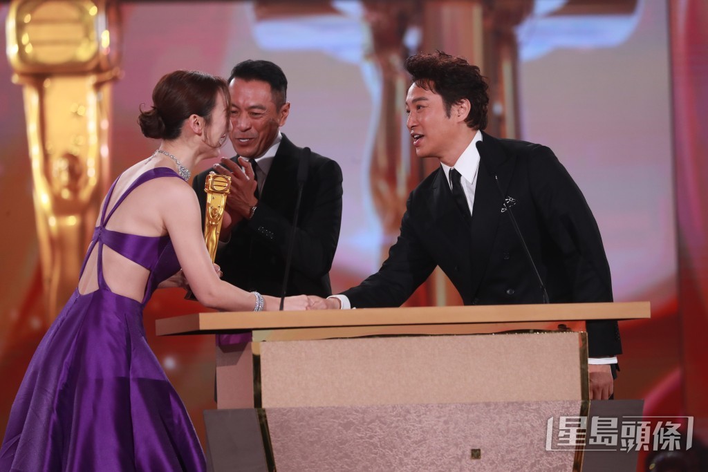 高海寧奪得最佳女配角，打扮性感嘅高ling，搞到「黑哥」姜皓文都唔知應該望邊度。