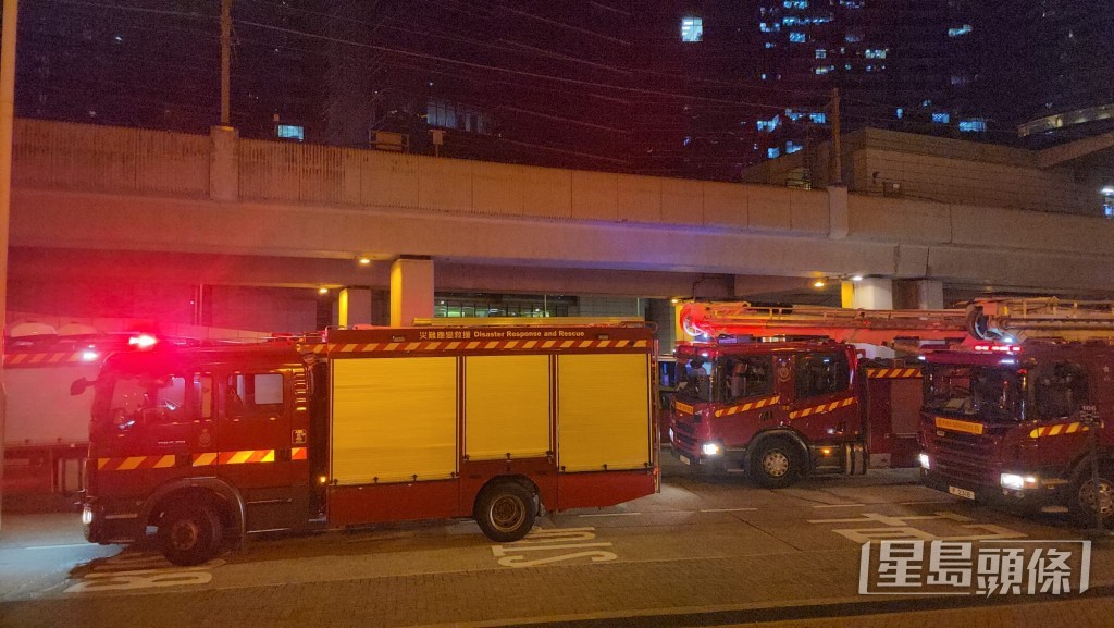 消防到場。黎志偉攝 消防到場。黎志偉攝