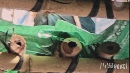 當時事主是在外牆與棚架間。讀者提供