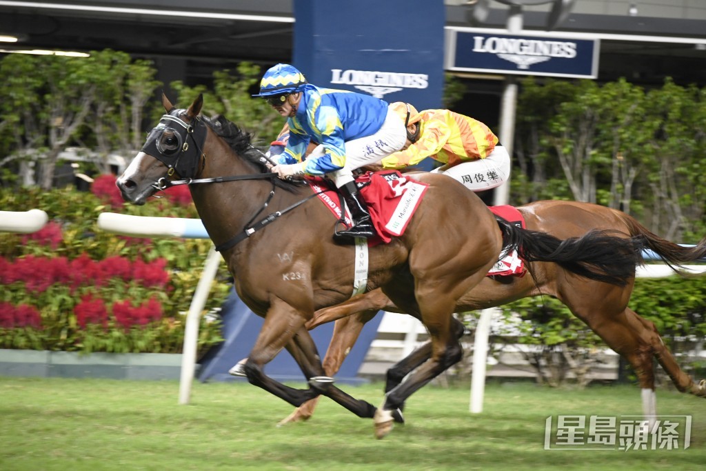 「天星」前仗初跑谷草千二米即取得胜利。
