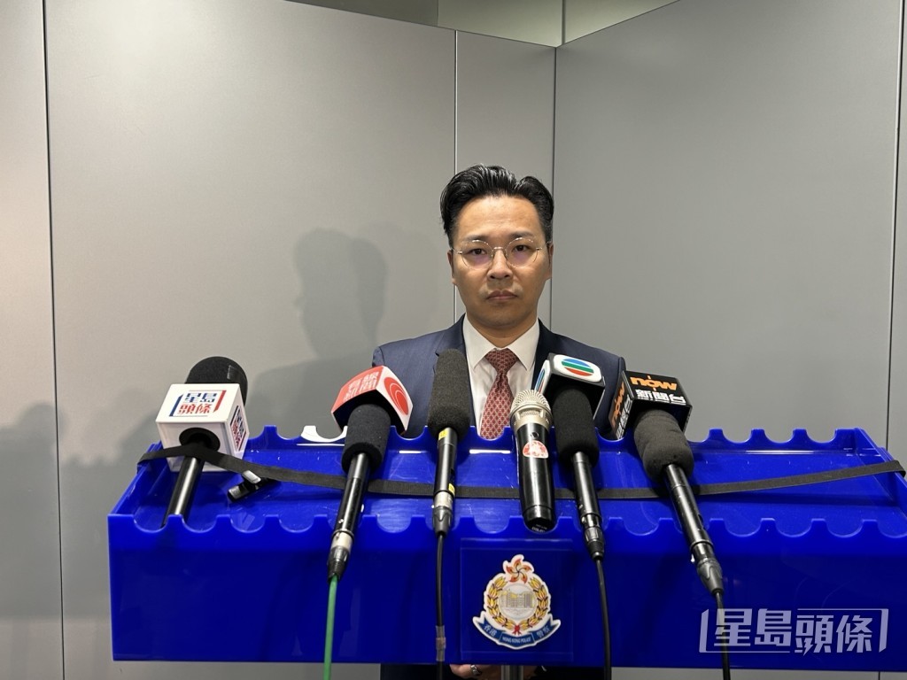 毒品調查科行動組警司譚威信講述案情。楊偉亨攝