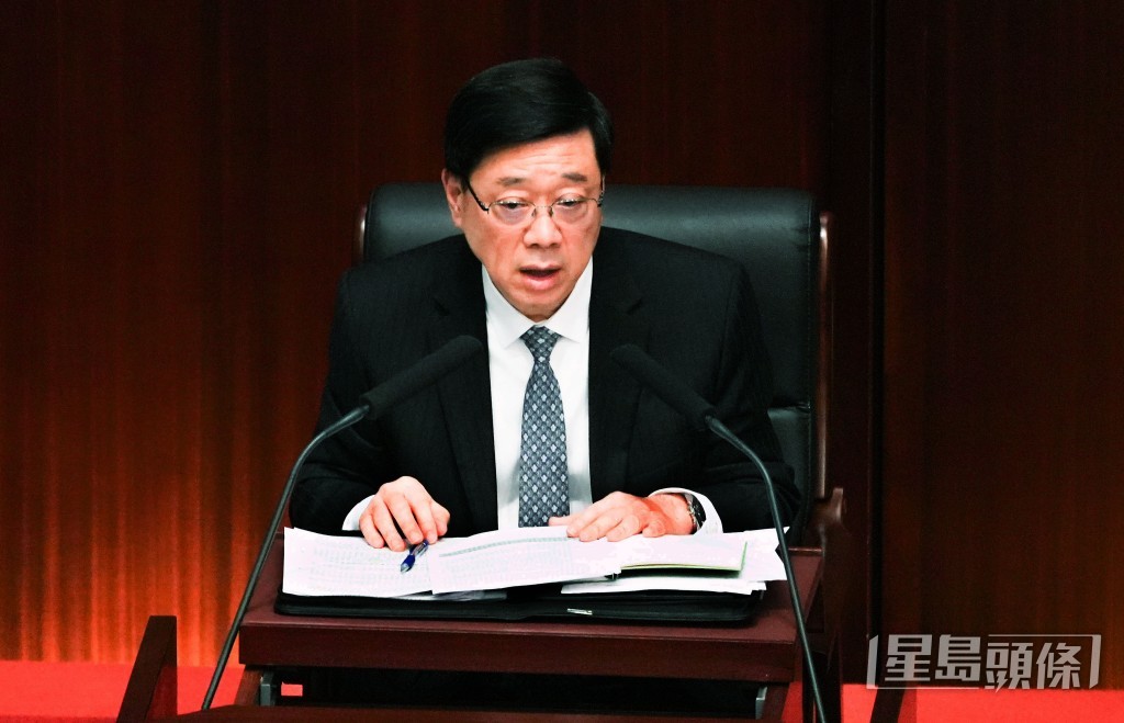 行政長官李家超。吳艷玲攝 行政長官李家超。吳艷玲攝