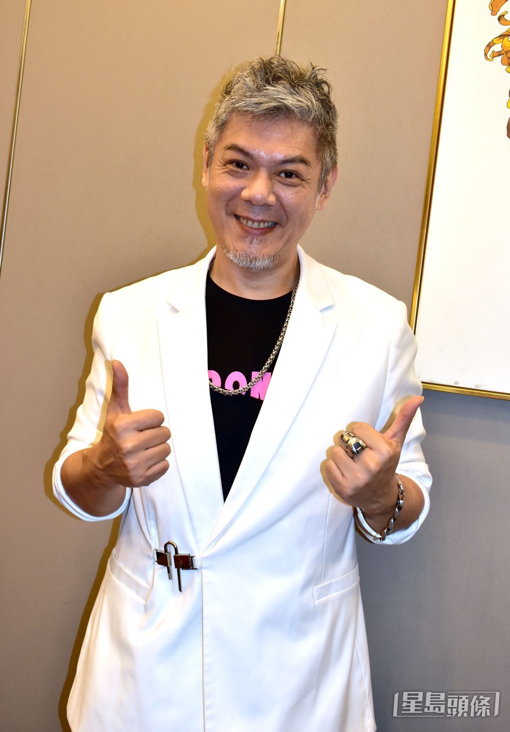 患病三年的彭皓鋒反而比前胖了點。