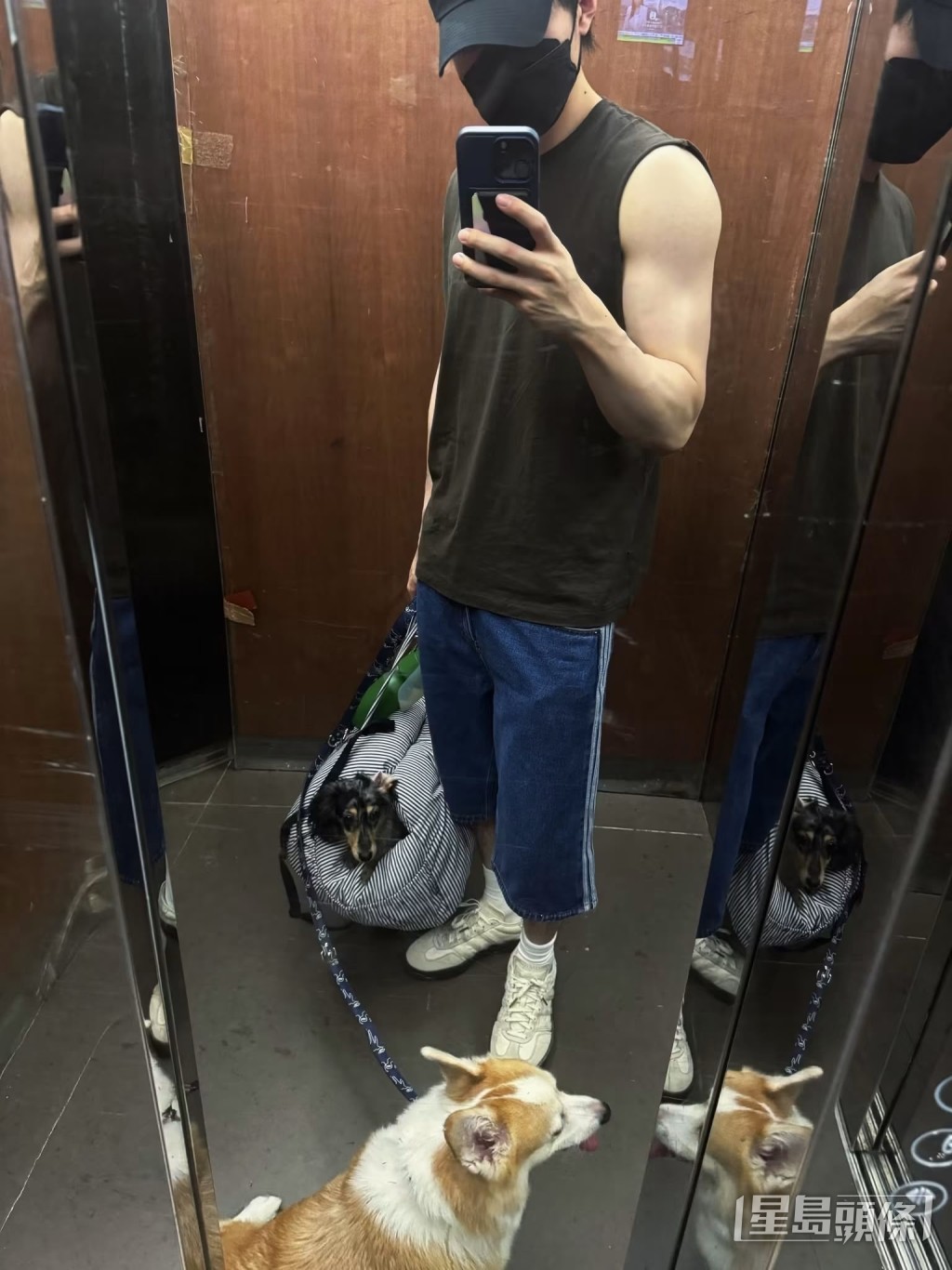 Ian收工後亦不忘與愛犬在社交媒體與fans互動。