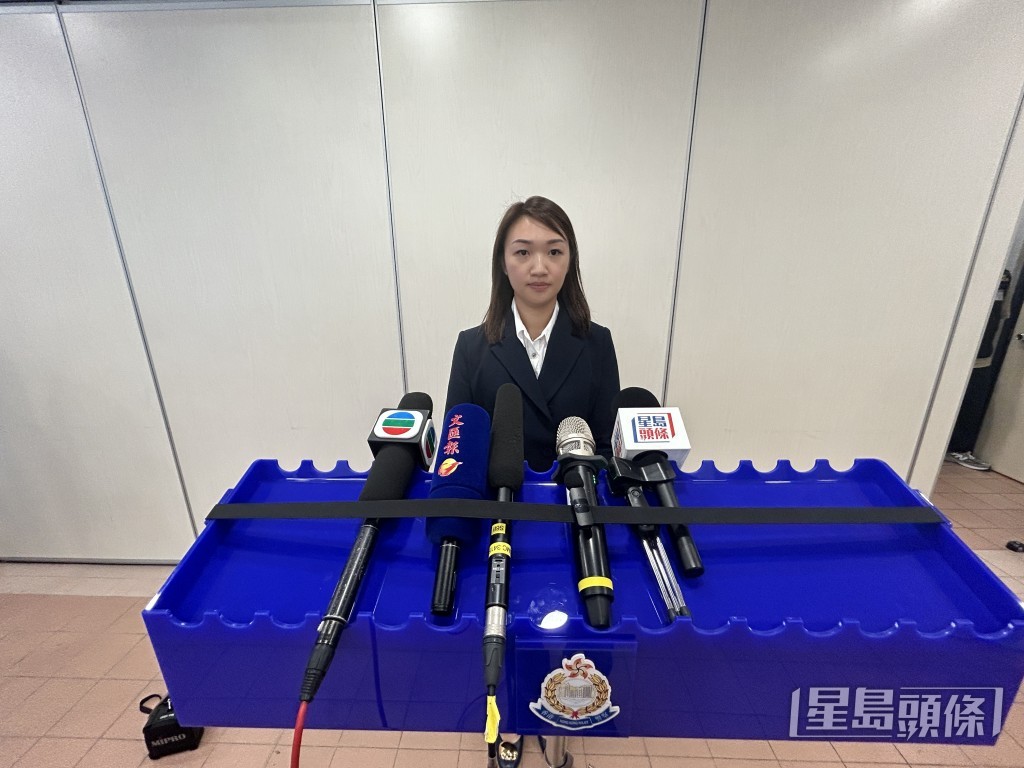 沙田警區重案組第一隊偵緝督察江杏宜講述案情。林思明攝 沙田警區重案組第一隊偵緝督察江杏宜講述案情。林思明攝