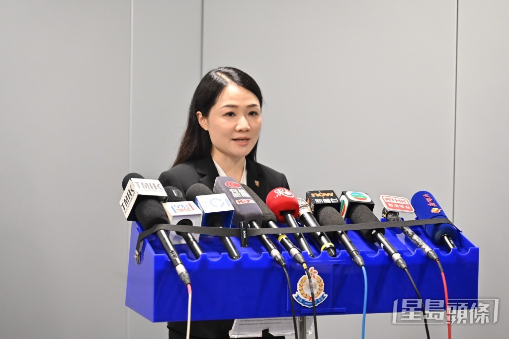 商業罪案調查科署理警司盧愛健講述案情。楊偉亨攝 商業罪案調查科署理警司盧愛健講述案情。楊偉亨攝