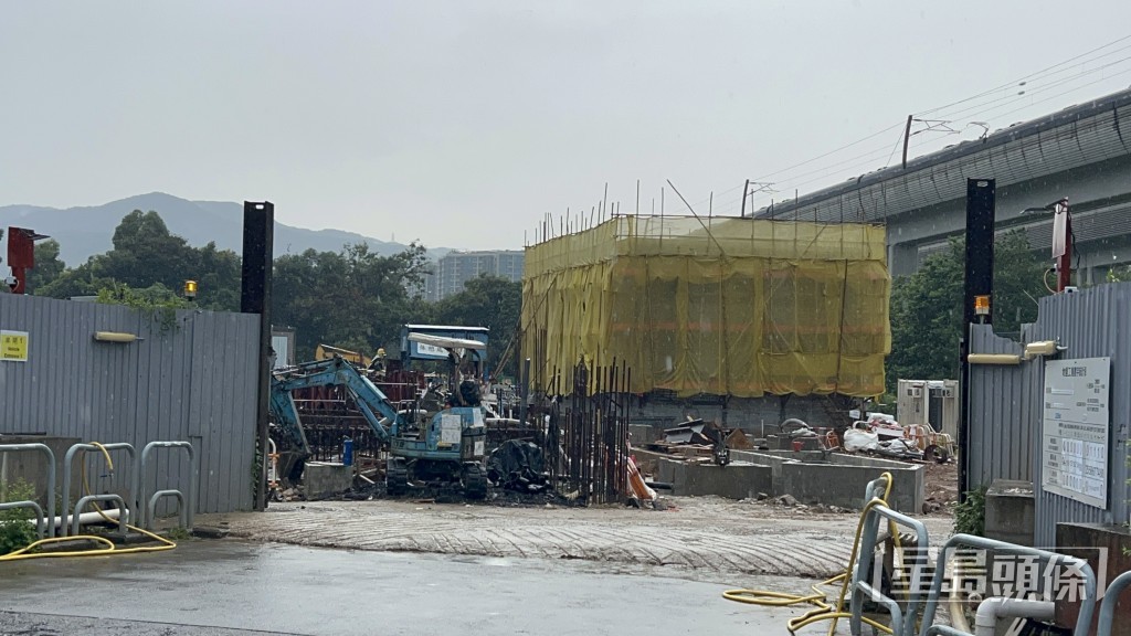 八鄉一個地盤一名男工人觸電清醒送院。楊偉亨攝