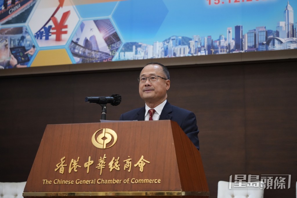 中总会长蔡冠深。吴艳玲摄