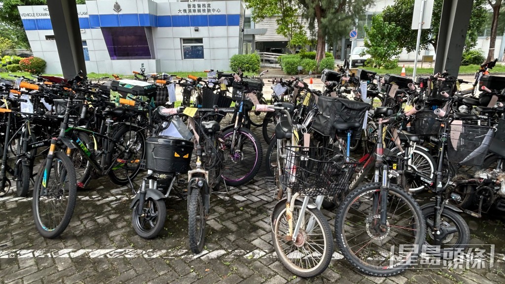 被截獲的電動單車。蔡楚輝攝 被截獲的電動單車。蔡楚輝攝