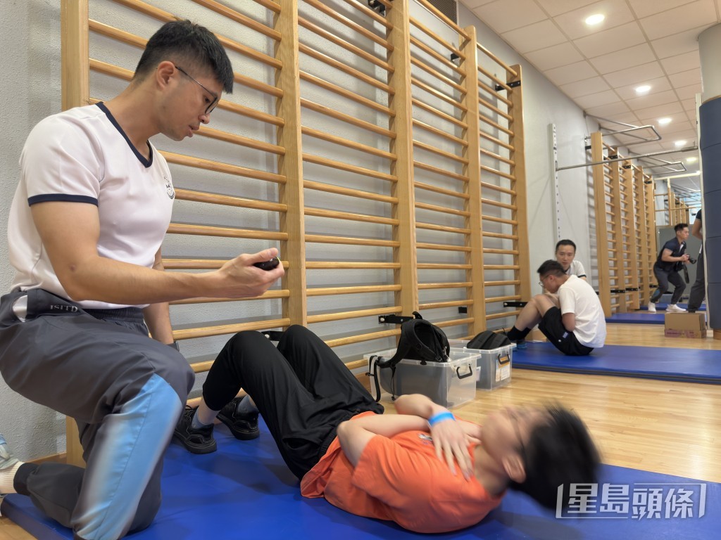 場內可體驗體能測試。梁國峰攝 場內可體驗體能測試。梁國峰攝