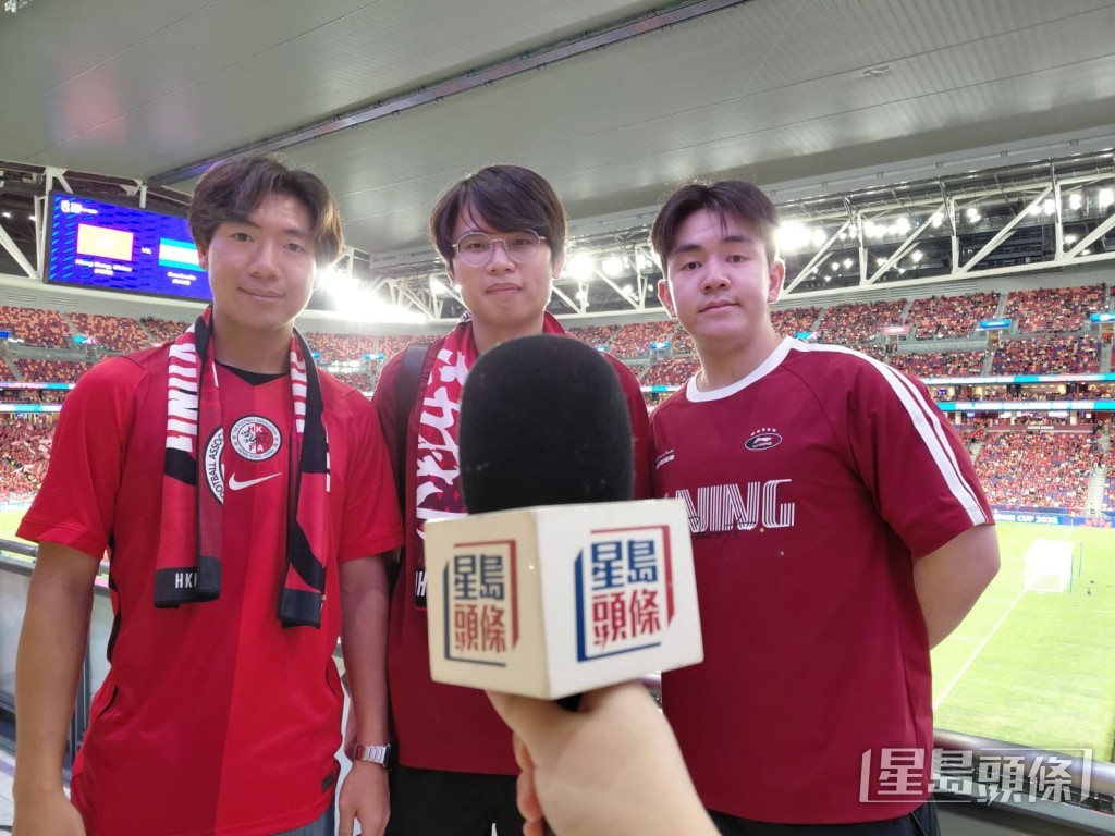 球迷Jackel、Jacky、Anthony。周育瑩攝