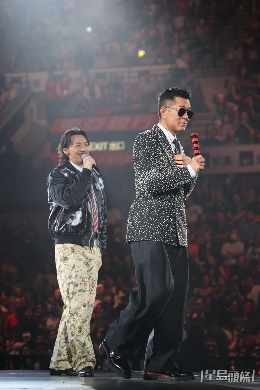 張繼聰向古天樂自薦巡演。 張繼聰向古天樂自薦巡演。