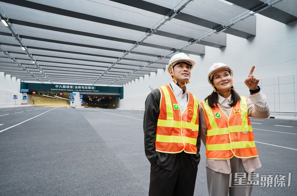 任永健(左)及潘家欣(右)形容工程挑戰性大,集齊「上天、入地、下海」,且需在鬧市施工。 任永健(左)及潘家欣(右)形容工程挑戰性大,集齊「上天、入地、下海」,且需在鬧市施工。