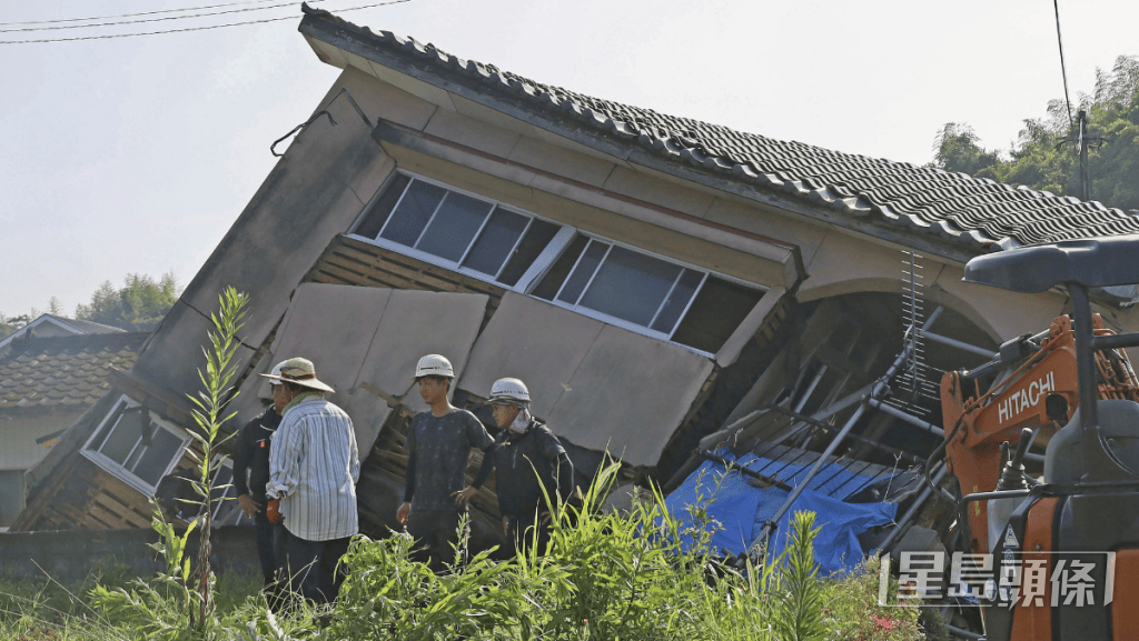 日本宮崎縣對開海域日前發生7.1級地震，造成12人受傷，有兩間房屋倒塌。