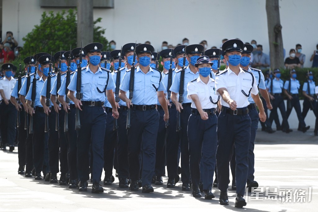 警察學院結業會操首次以中式步操進行。資料圖片 警察學院結業會操首次以中式步操進行。資料圖片