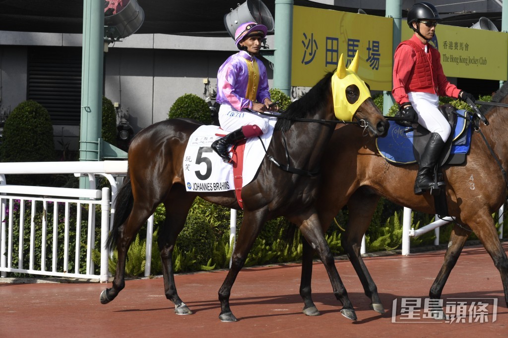 「玩笑」前仗在艾兆禮胯下贏馬。