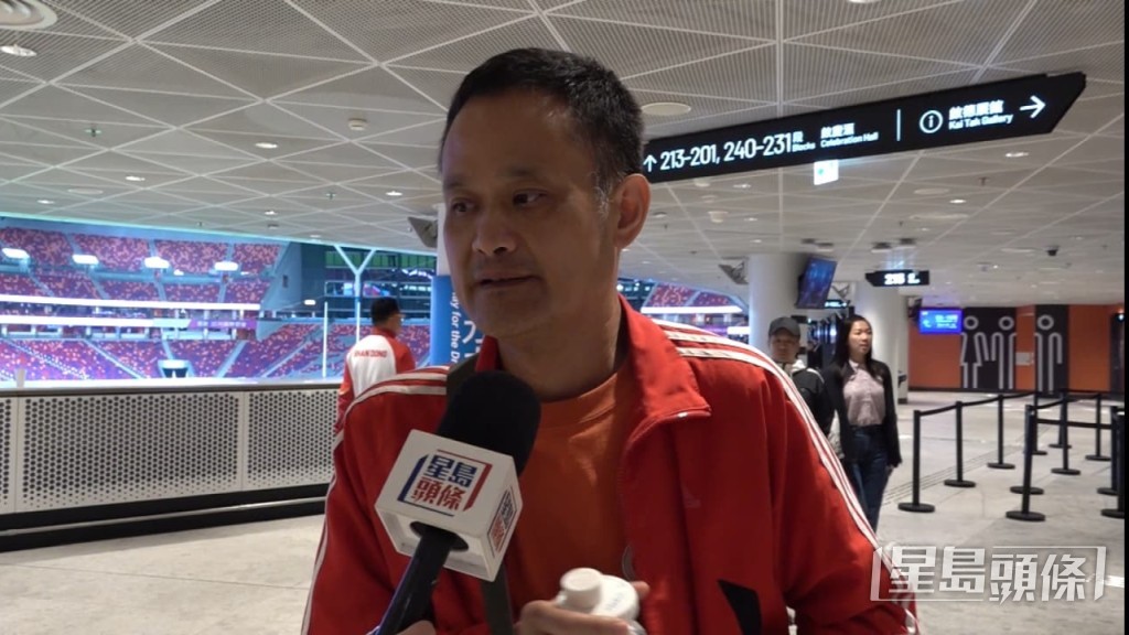 謝先生表示,啟德主場館設施完善,整體體驗很好。蔡思宇攝 謝先生表示,啟德主場館設施完善,整體體驗很好。蔡思宇攝