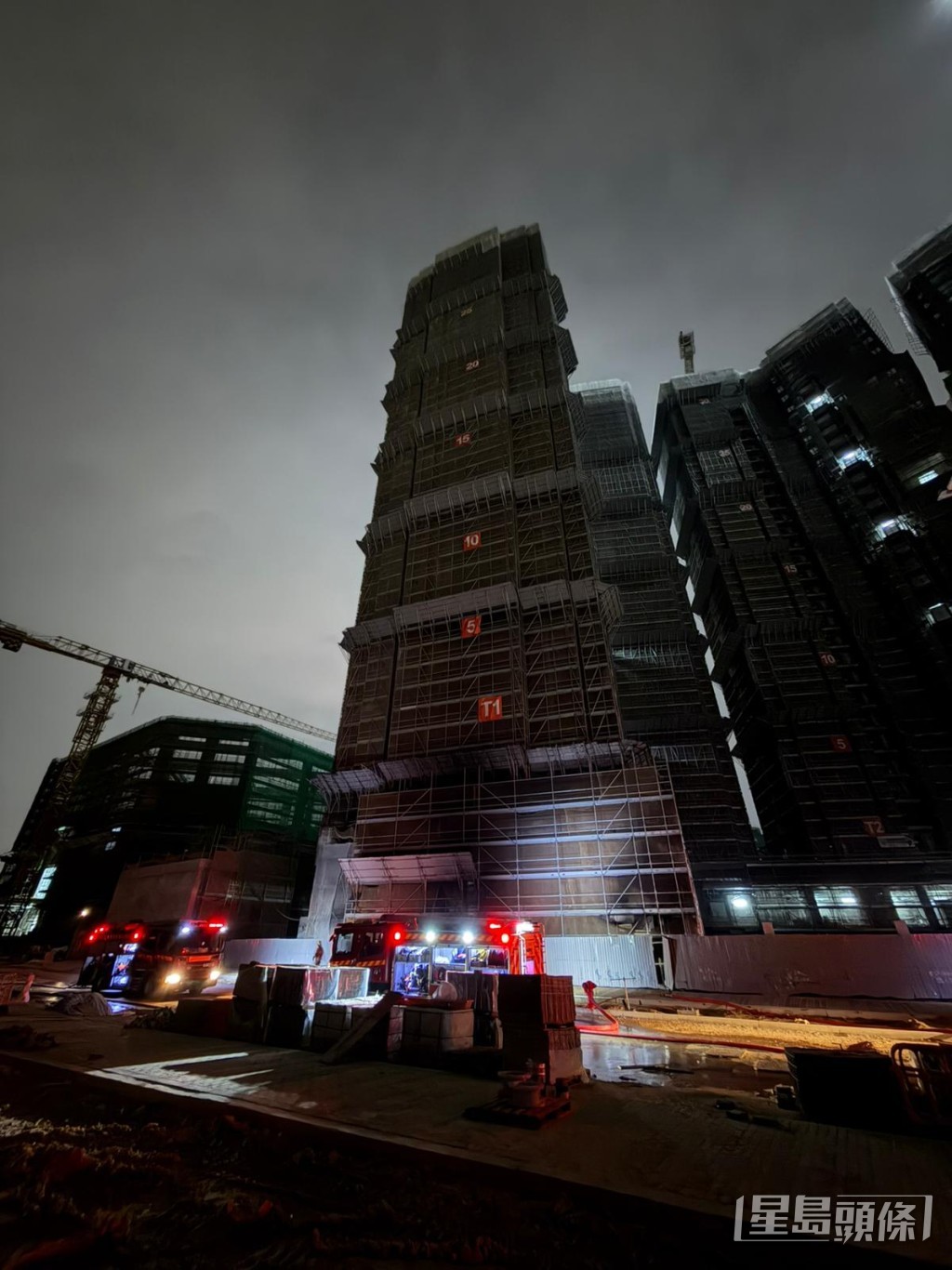 現場為專用安置屋邨地盤。 現場為專用安置屋邨地盤。