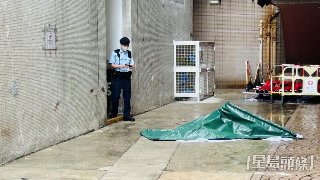 警員到場調查。蔡楚輝攝 警員到場調查。蔡楚輝攝